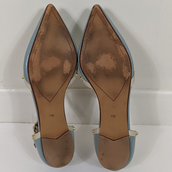 Halogen Olson Blue Patent Leather Studded Flats - Picture 9 of 10